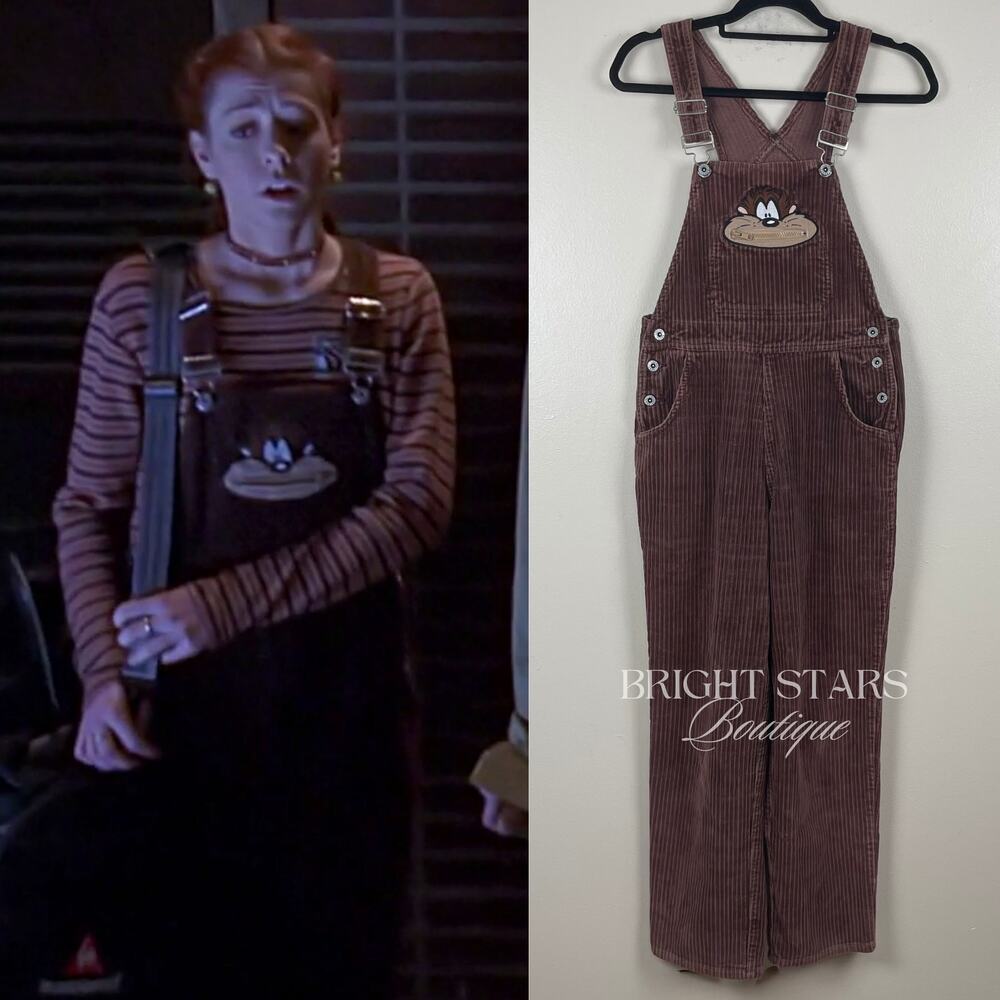 Extremely Rare Vintage Taz Brown Corduroy Overalls ASO Willow Rosenberg BtVS